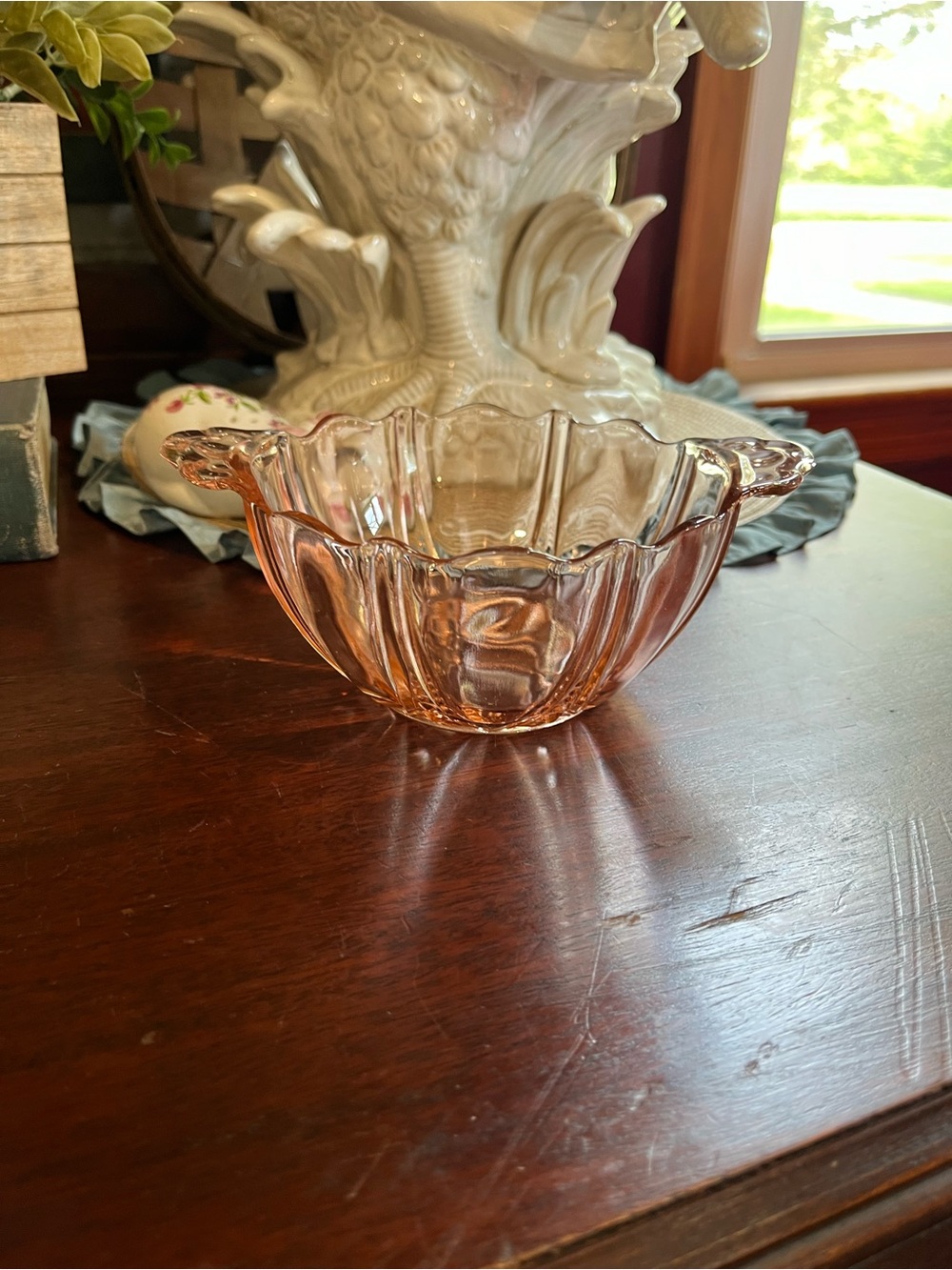 READ Vintage Anchor Hocking 1940s Depression Pink - Picture 2 of 16